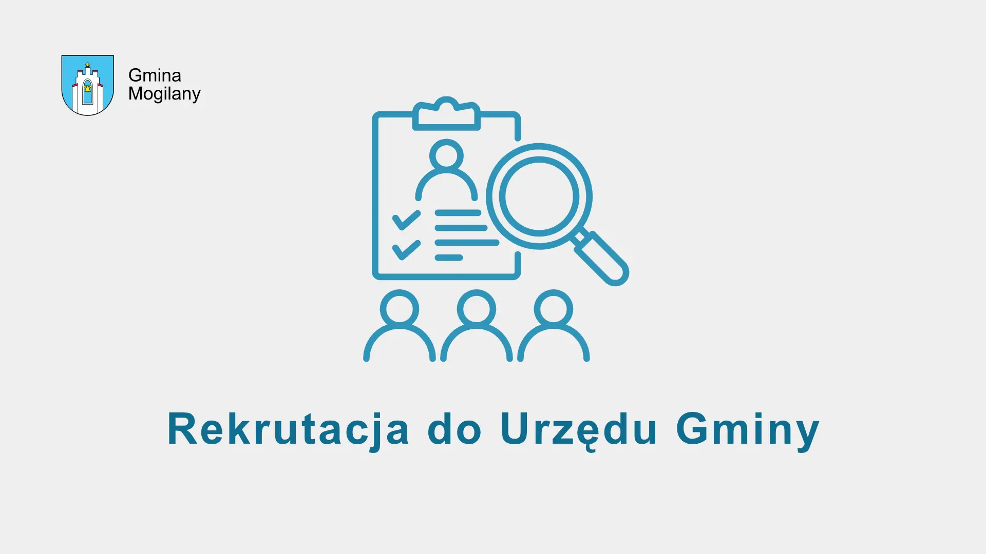 grafika z napisem: Rekrutacja do Urzędu Gminy